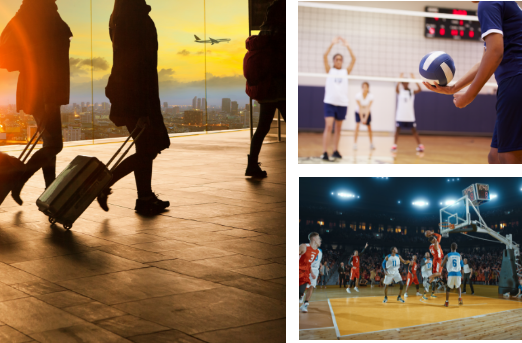 Mother father and child smiling outdoors smiling