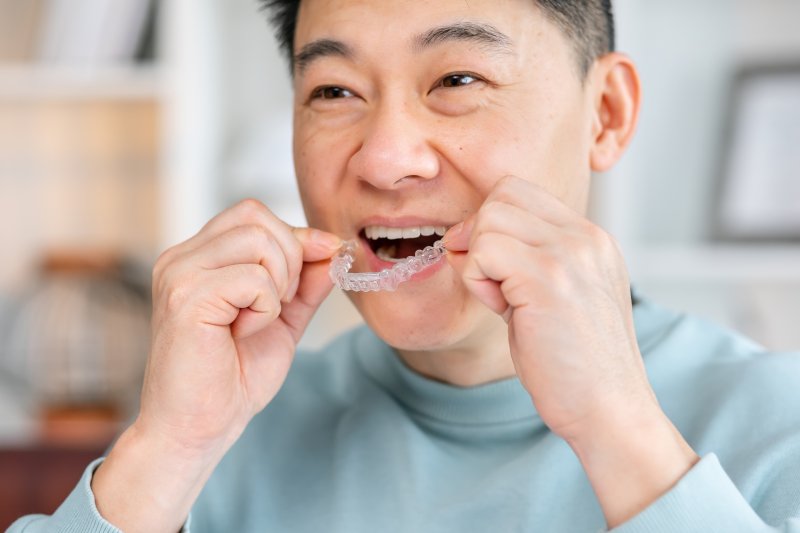 Man with Invisalign